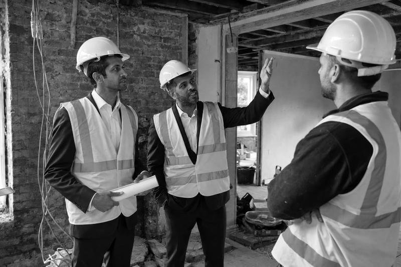 Site walkthrough during an East London refurbishment